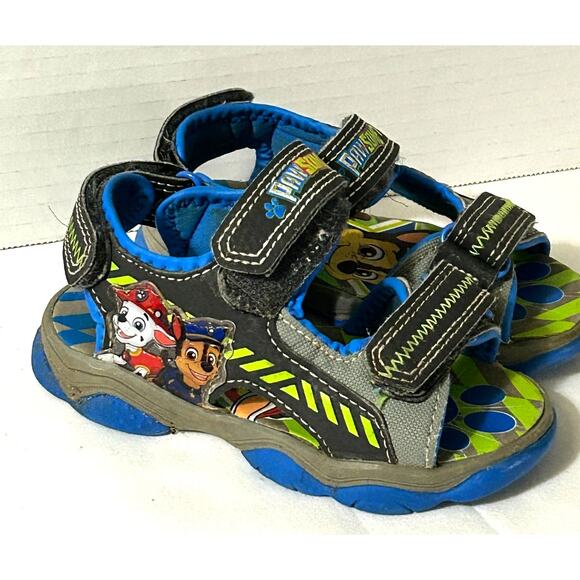 PAW PATROL Kids Pawsome Sandals/Water Shoes-Blue/Gray and Multicolor Size 7 - Picture 1 of 8